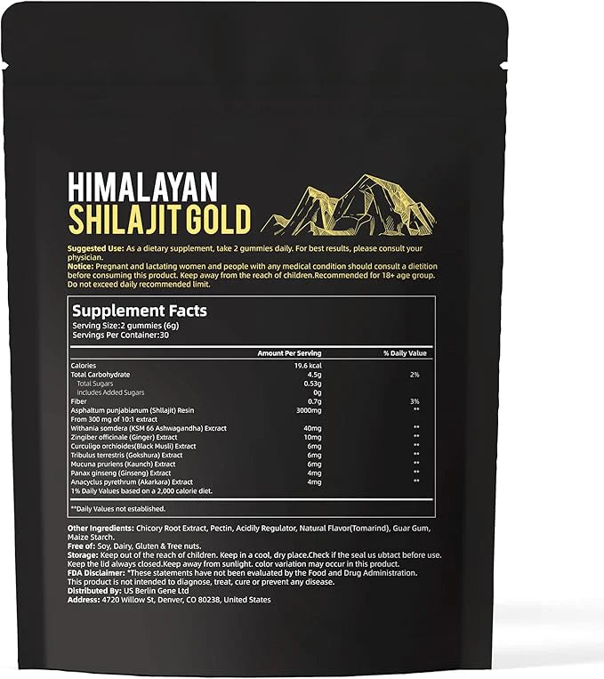 Pure Himalayan Shilajit Gold Gummies
