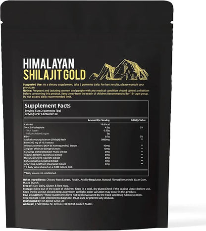 Pure Himalayan Shilajit Gold Gummies