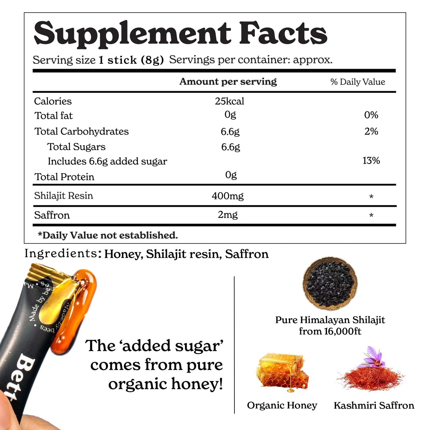 Shilajit Honey Sticks